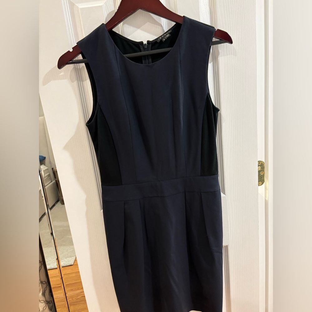 Theory Navy Asymmetrical Dress